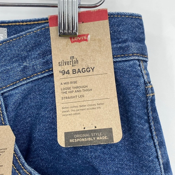 Levis Silver Tab Jeans Women’s 31x31 '94 Baggy‎ Straight Leg Medium Wash Denim - Picture 3 of 9